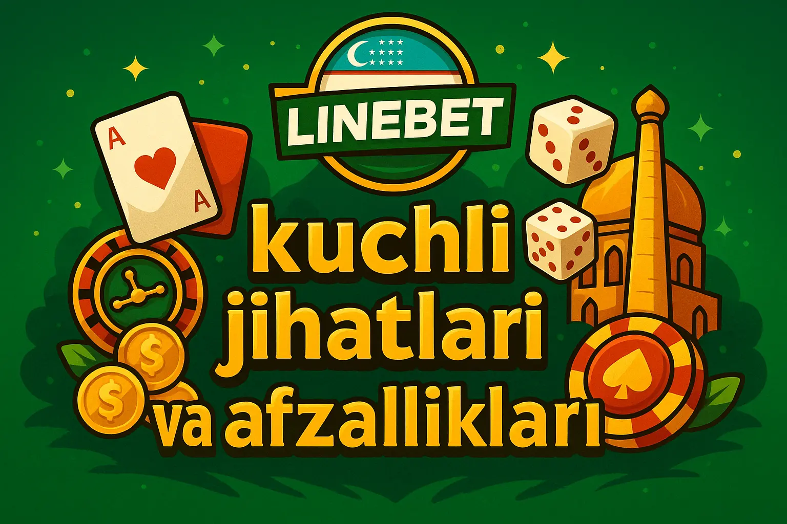 LineBet kazino platformasining kuchli