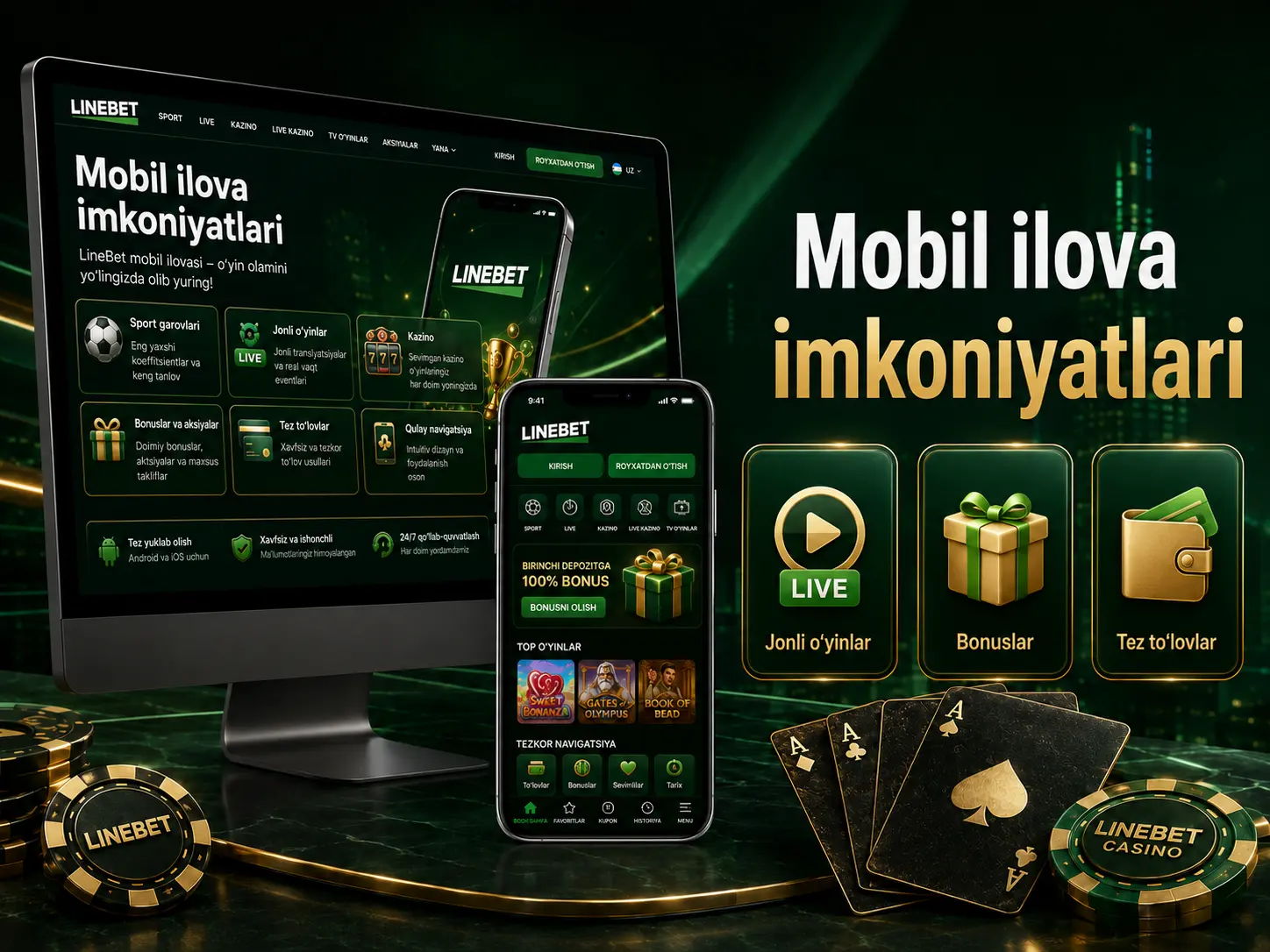 Mobil ilova imkoniyatlari